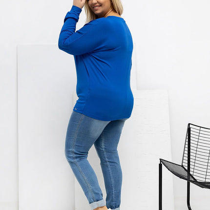 Plus Size Blouse Round Neckline Micro Modal Versatile Everyday Wear Casual - Très Elite