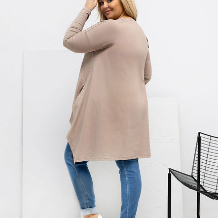 Plus Size Asymmetrical Hem Blouse With Longer Back For Flattering Fit - Très Elite