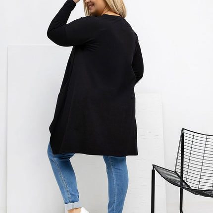 Plus Size Asymmetrical Hem Blouse With Longer Back For Flattering Fit - Très Elite
