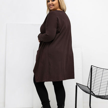 Plus Size Asymmetrical Hem Blouse With Longer Back For Flattering Fit - Très Elite