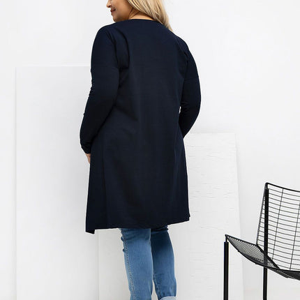 Plus Size Asymmetrical Hem Blouse With Longer Back For Flattering Fit - Très Elite