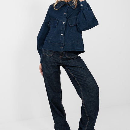 Womens Buttoned Denim Jacket For Casual Spring Summer Wear - Très Elite