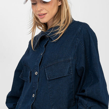 Womens Buttoned Denim Jacket For Casual Spring Summer Wear - Très Elite