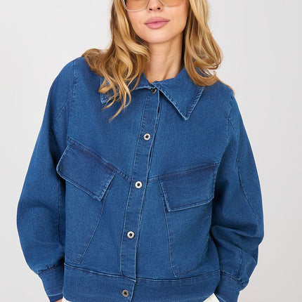 Womens Buttoned Denim Jacket For Casual Spring Summer Wear - Très Elite