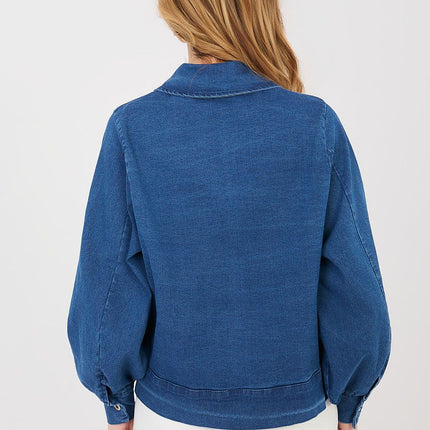 Womens Buttoned Denim Jacket For Casual Spring Summer Wear - Très Elite