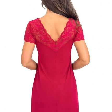 Elegant Comfort Nightshirt With Lace V Neck And No Underwire - Très Elite