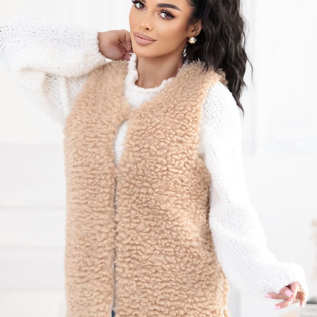 Teddy Fur Vest Gilet Soft Polyester For Autumn Winter - Très Elite