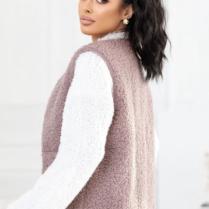 Fur Teddy Vest For Autumn Winter In Soft Polyester - Très Elite