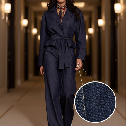 Women Wide Leg High Waist Trousers With Zip Fastening Designed In Poland - Très Elite