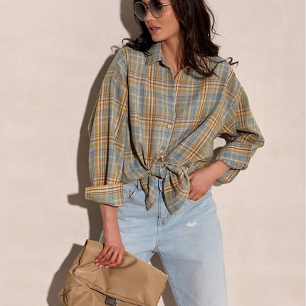 Poland Made Checked Long Sleeve Shirt With Classic Collar - Très Elite