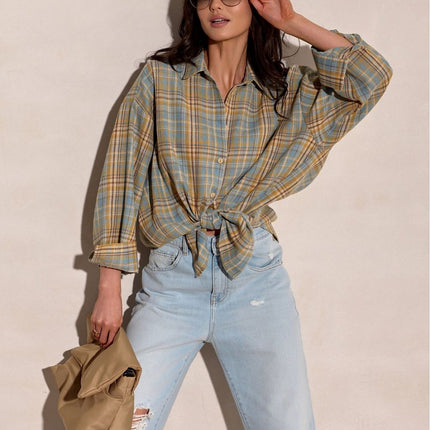 Poland Made Checked Long Sleeve Shirt With Classic Collar - Très Elite