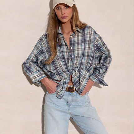 Poland Made Checked Long Sleeve Shirt With Classic Collar - Très Elite