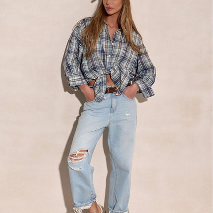 Poland Made Checked Long Sleeve Shirt With Classic Collar - Très Elite
