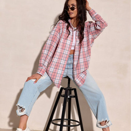Poland Made Checked Long Sleeve Shirt With Classic Collar - Très Elite