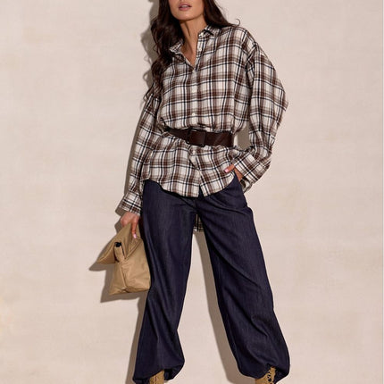 Poland Made Checked Long Sleeve Shirt With Classic Collar - Très Elite
