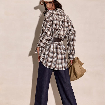 Poland Made Checked Long Sleeve Shirt With Classic Collar - Très Elite