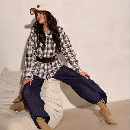 Poland Made Checked Long Sleeve Shirt With Classic Collar - Très Elite
