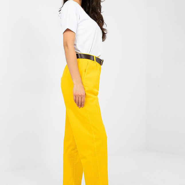 Italy Moda Professional Corduroy Trousers with Comfort Fit and Pockets