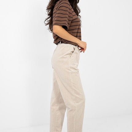 Italy Moda Professional Corduroy Trousers with Comfort Fit and Pockets