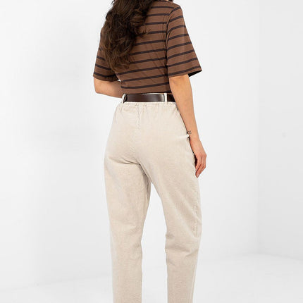 Italy Moda Professional Corduroy Trousers with Comfort Fit and Pockets
