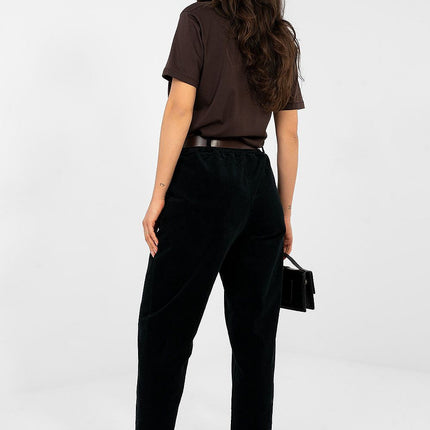 Italy Moda Professional Corduroy Trousers with Comfort Fit and Pockets