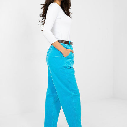 Italy Moda Professional Corduroy Trousers with Comfort Fit and Pockets