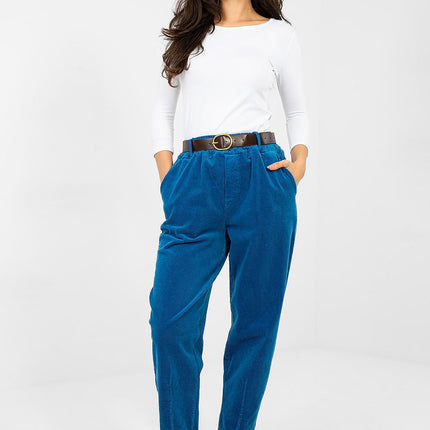 Italy Moda Professional Corduroy Trousers with Comfort Fit and Pockets