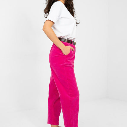 Italy Moda Professional Corduroy Trousers with Comfort Fit and Pockets