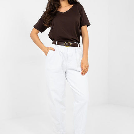 Italy Moda Professional Corduroy Trousers with Comfort Fit and Pockets