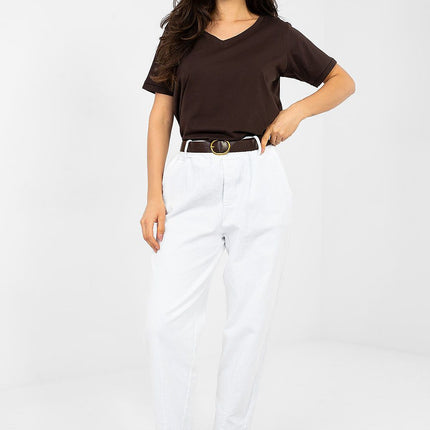 Italy Moda Professional Corduroy Trousers with Comfort Fit and Pockets