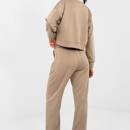 Hoodie And Trousers Tracksuit Set With Embroidered Front Logos For Casual Wear - Très Elite