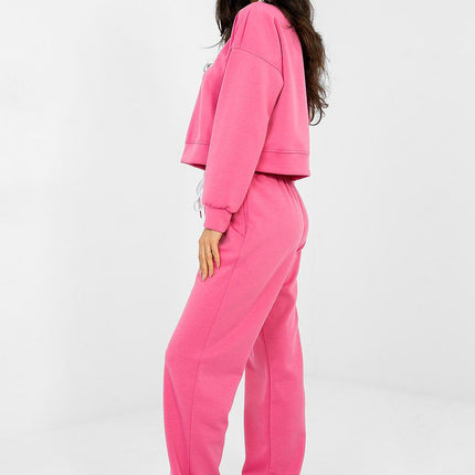 Hoodie And Trousers Tracksuit Set With Embroidered Front Logos For Casual Wear - Très Elite