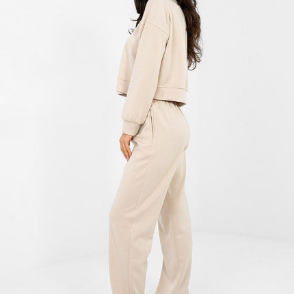 Hoodie And Trousers Tracksuit Set With Embroidered Front Logos For Casual Wear - Très Elite