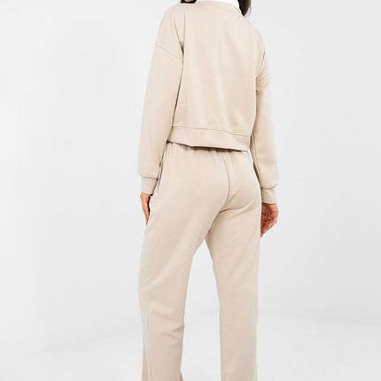 Hoodie And Trousers Tracksuit Set With Embroidered Front Logos For Casual Wear - Très Elite