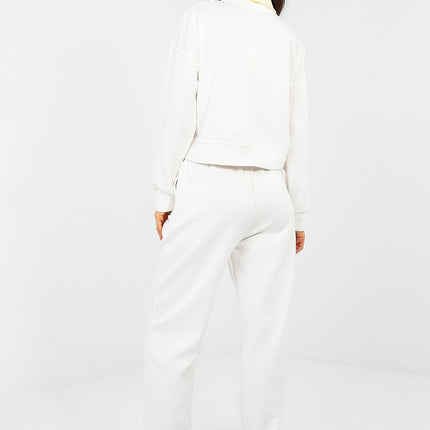 Hoodie And Trousers Tracksuit Set With Embroidered Front Logos For Casual Wear - Très Elite
