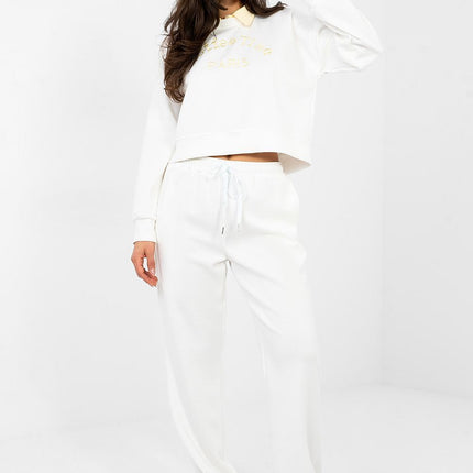 Hoodie And Trousers Tracksuit Set With Embroidered Front Logos For Casual Wear - Très Elite