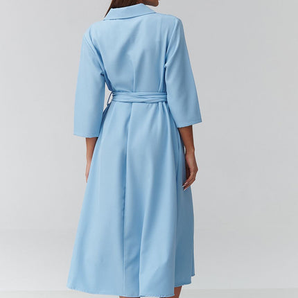 Elegant Wrap Midi Daydress With Adjustable Tie Belt For All Body Types - Très Elite