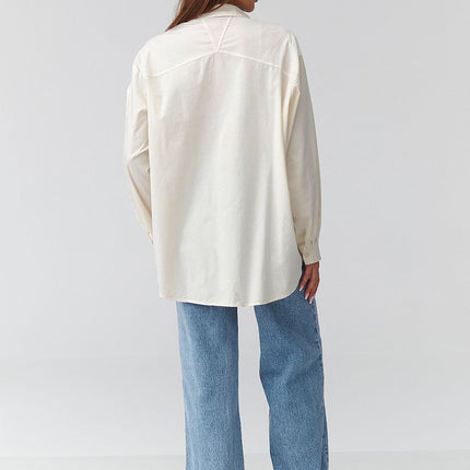 Womens Long Sleeve Shirt One Size Loose Fit Lightweight For Spring And Summer - Très Elite
