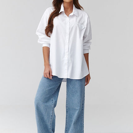 Womens Long Sleeve Shirt One Size Loose Fit Lightweight For Spring And Summer - Très Elite