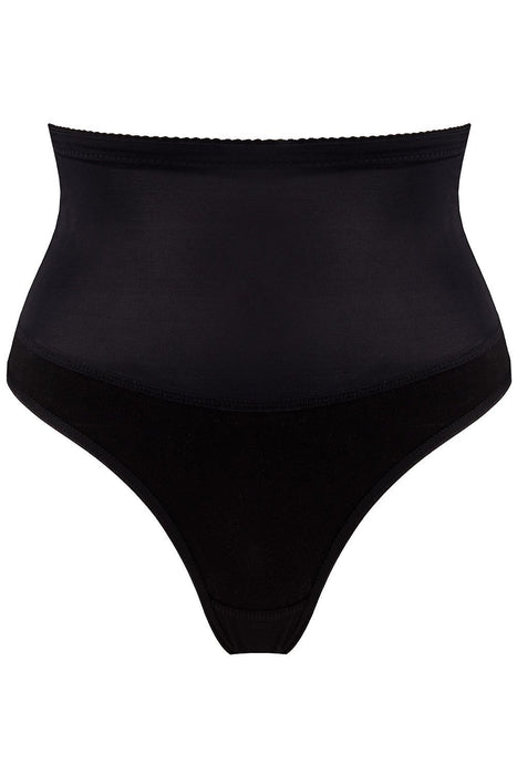 Cotton-Infused T-back Shaping Thong for Slimming Comfort