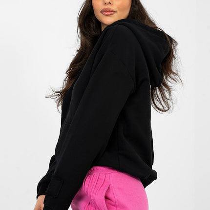Womens Zip Up Hooded Sweatshirt With Pockets Cotton Elastane Blend - Très Elite