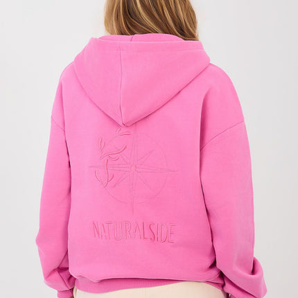 Womens Zip Up Hooded Sweatshirt With Pockets Cotton Elastane Blend - Très Elite