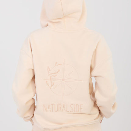Womens Zip Up Hooded Sweatshirt With Pockets Cotton Elastane Blend - Très Elite