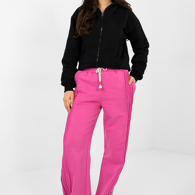 Women's Wide Leg Sweatpants Cotton Blend Tracksuit Bottoms - Très Elite