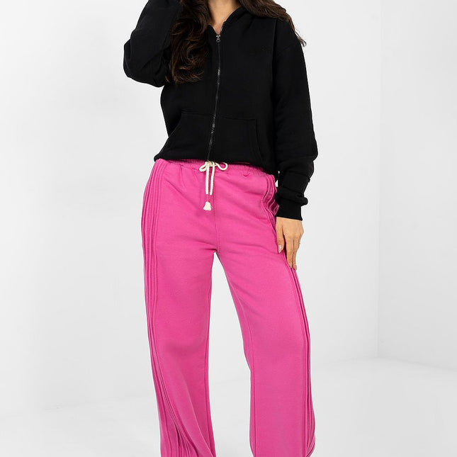 Women's Wide Leg Sweatpants Cotton Blend Tracksuit Bottoms - Très Elite
