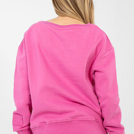 Women's Sweatshirt With Smooth Finish Cotton Polyester Blend - Très Elite