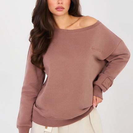 Women's Sweatshirt With Smooth Finish Cotton Polyester Blend - Très Elite