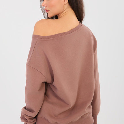 Women's Sweatshirt With Smooth Finish Cotton Polyester Blend - Très Elite