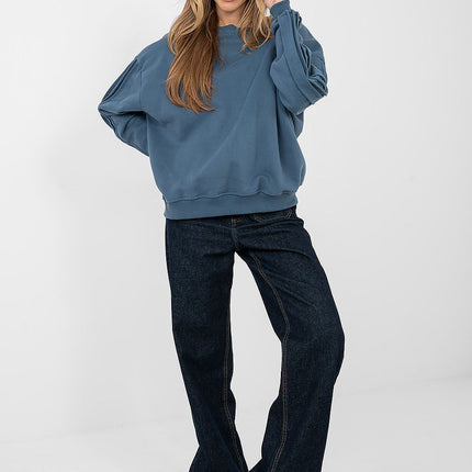 Women's Cotton Elastane Sweatshirt Casual Comfort Round Neck - Très Elite