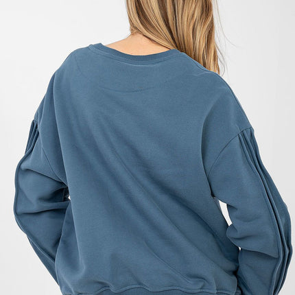 Women's Cotton Elastane Sweatshirt Casual Comfort Round Neck - Très Elite